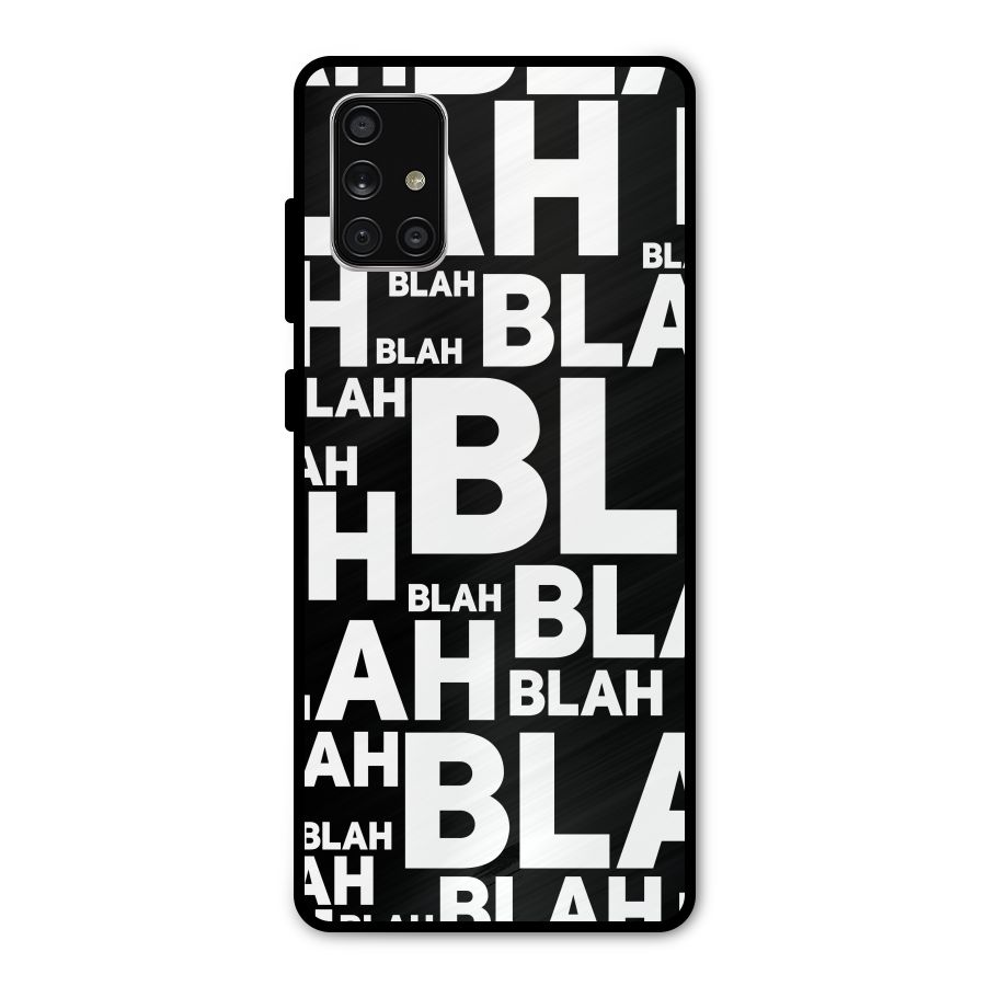 Blah Blah Pattern Metal Back Case for Galaxy A71