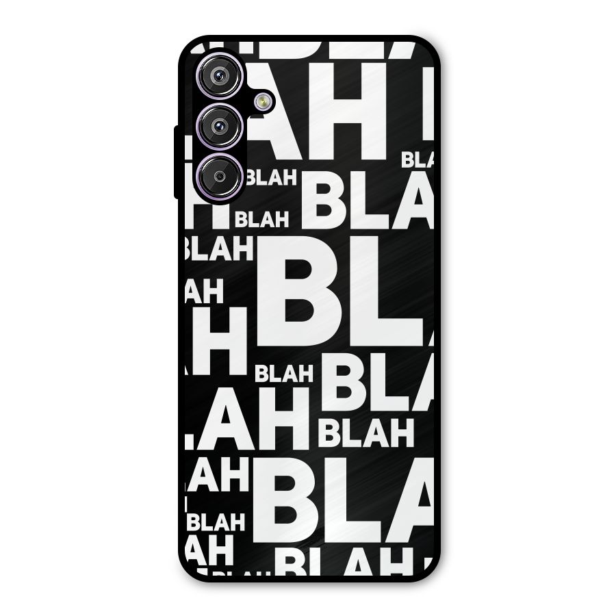 Blah Blah Pattern Metal Back Case for Galaxy F15
