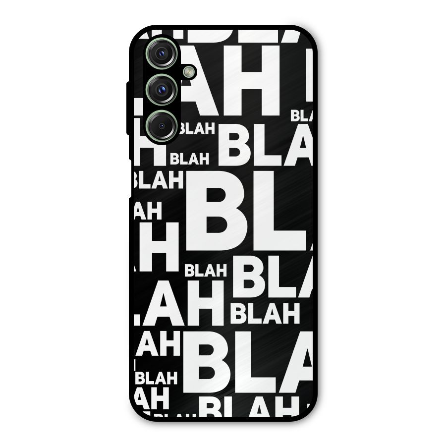 Blah Blah Pattern Metal Back Case for Galaxy F34