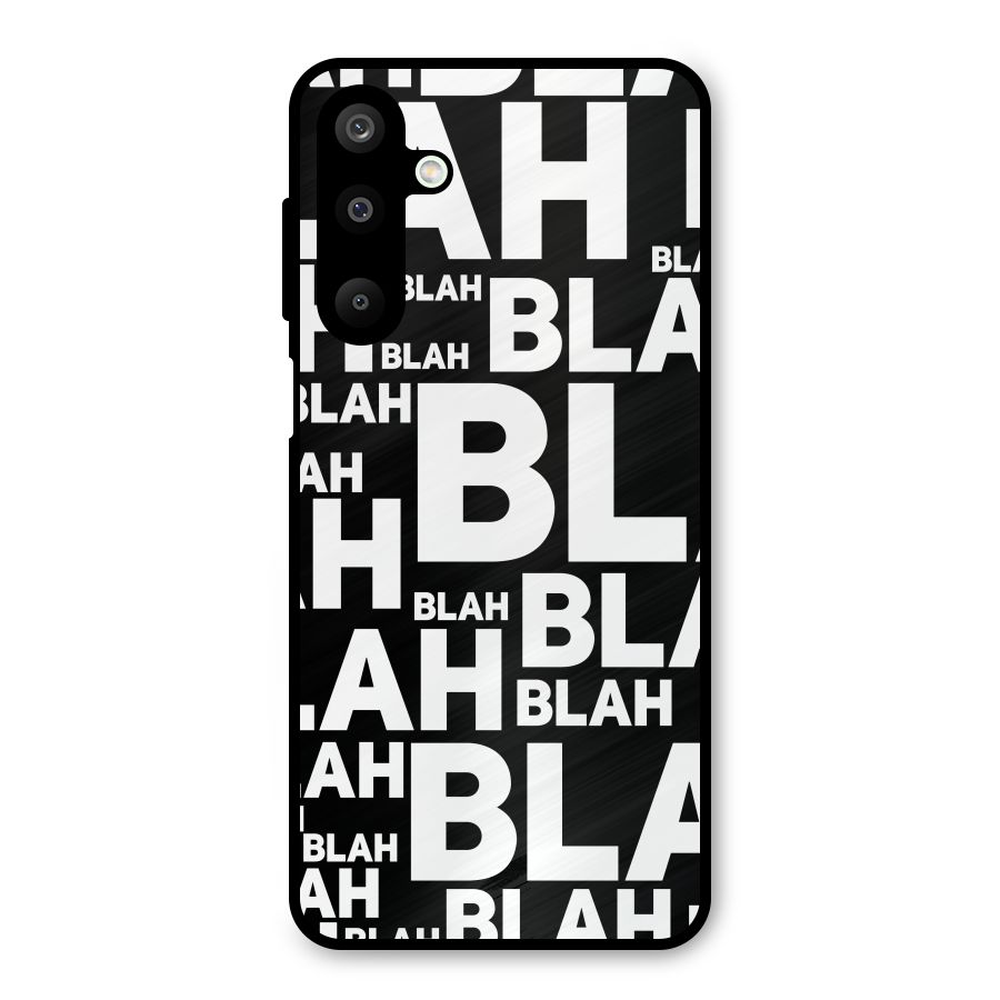 Blah Blah Pattern Metal Back Case for Galaxy M16