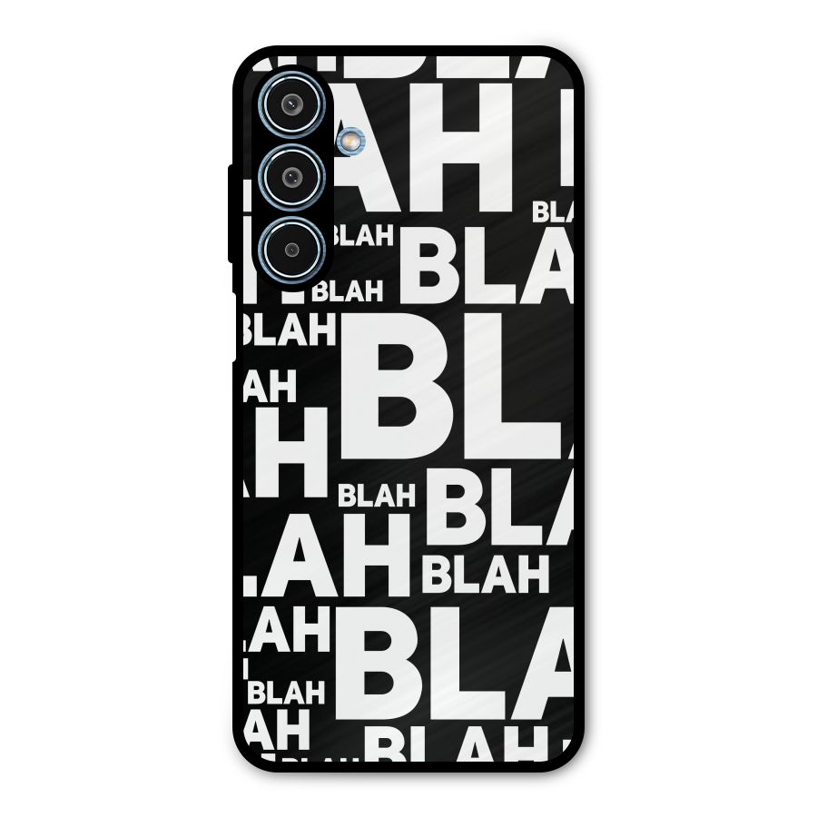 Blah Blah Pattern Metal Back Case for Galaxy M35