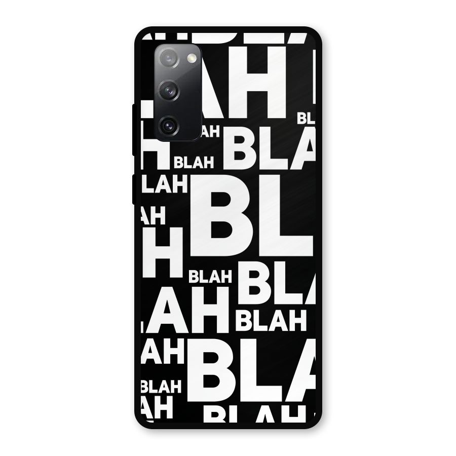 Blah Blah Pattern Metal Back Case for Galaxy S20 FE 5G