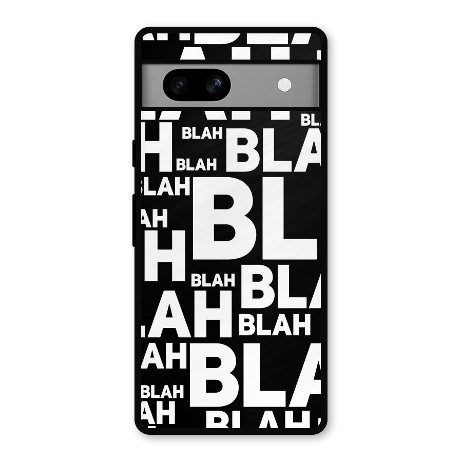 Blah Blah Pattern Metal Back Case for Google Pixel 7a