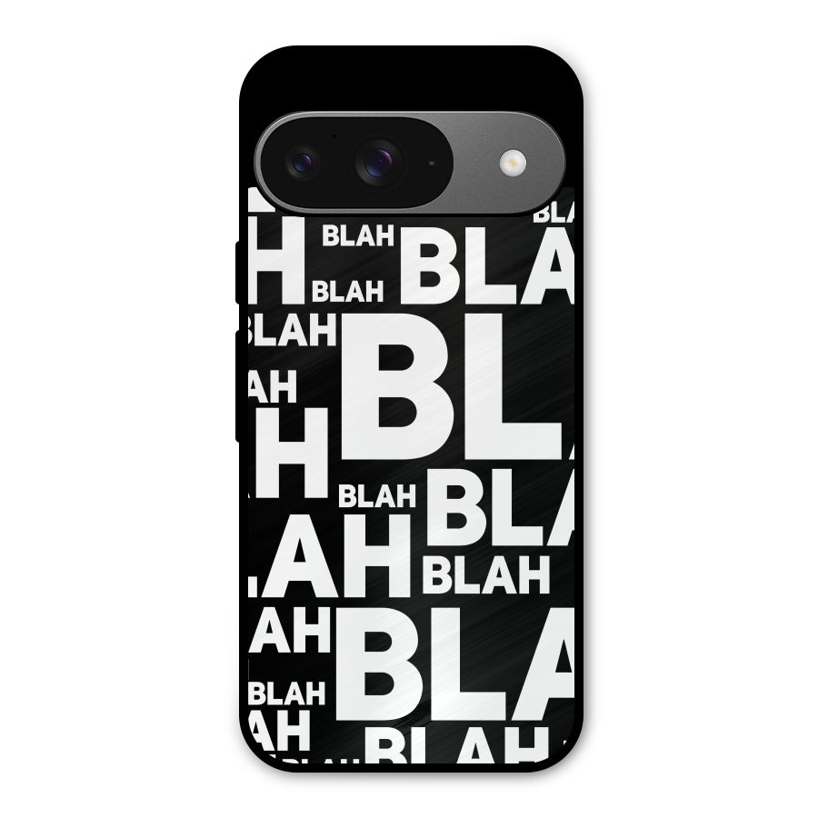 Blah Blah Pattern Metal Back Case for Google Pixel 9