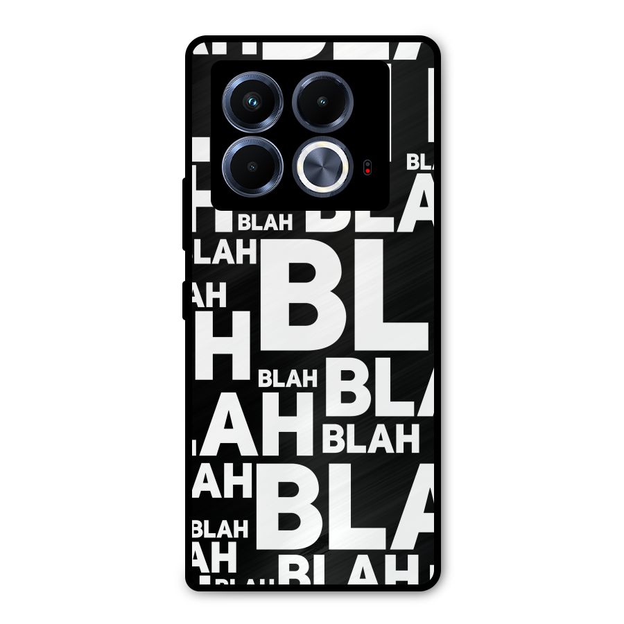 Blah Blah Pattern Metal Back Case for Infinix Note 40 5G