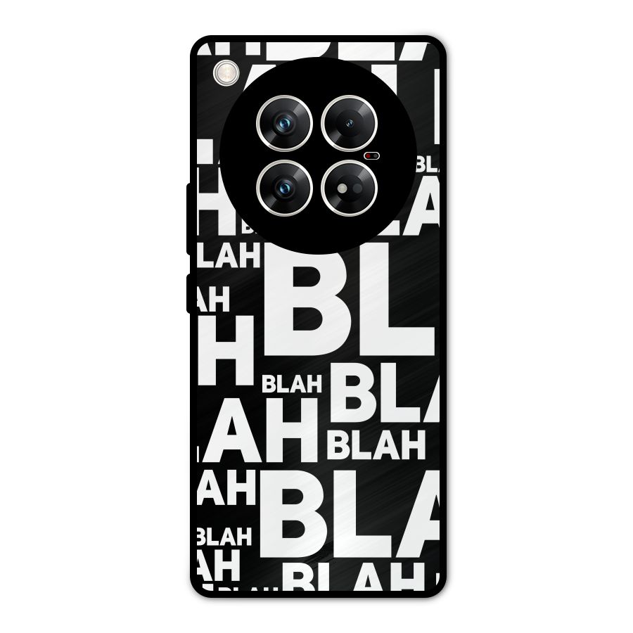 Blah Blah Pattern Metal Back Case for Infinix Zero 40 5G