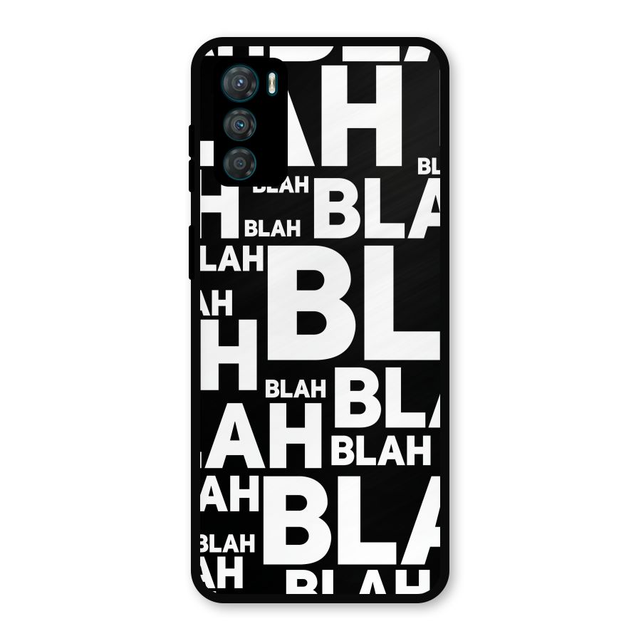 Blah Blah Pattern Metal Back Case for Moto G42