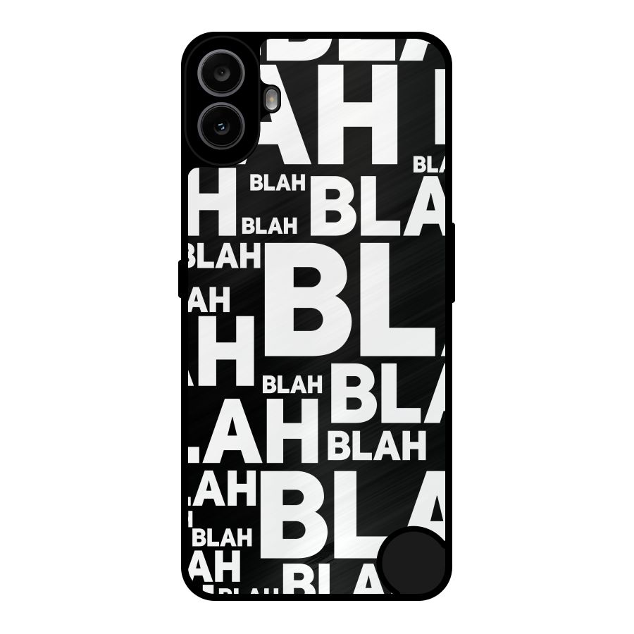 Blah Blah Pattern Metal Back Case for Nothing CMF Phone 1