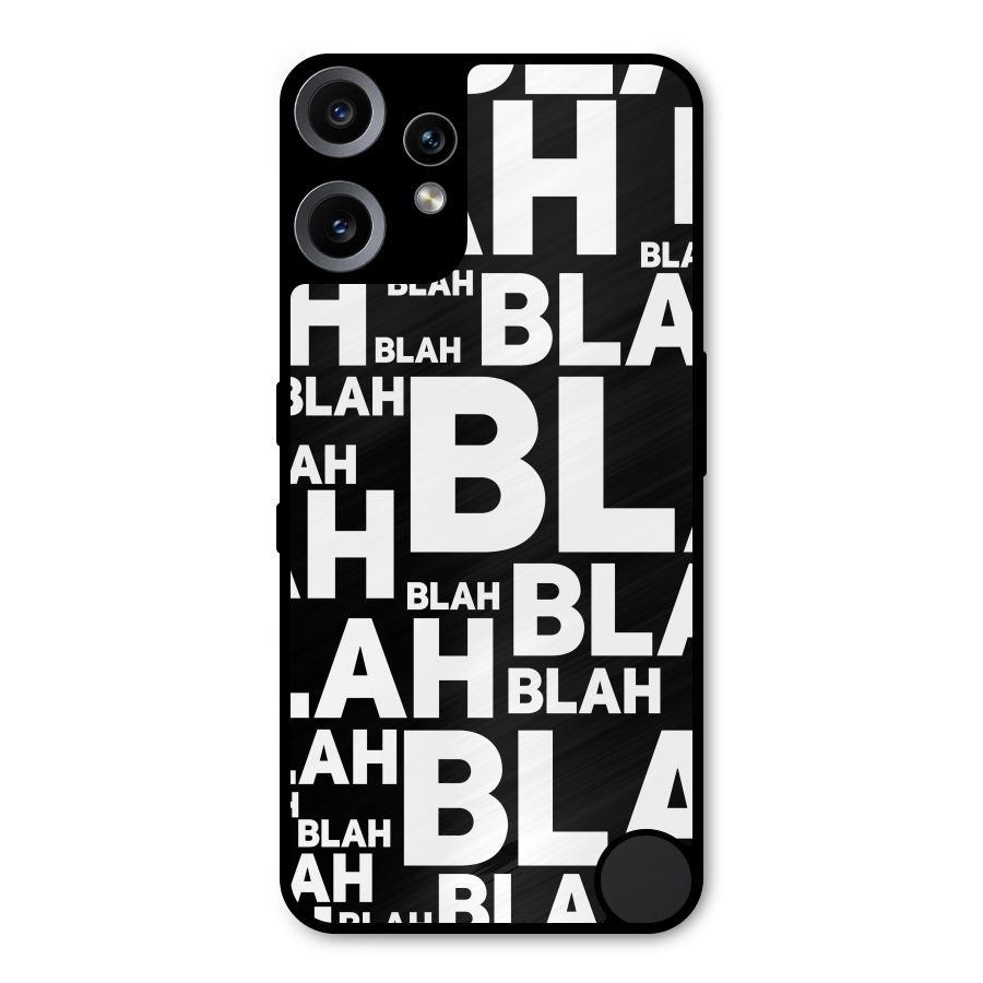 Blah Blah Pattern Metal Back Case for Nothing CMF Phone 2 Pro
