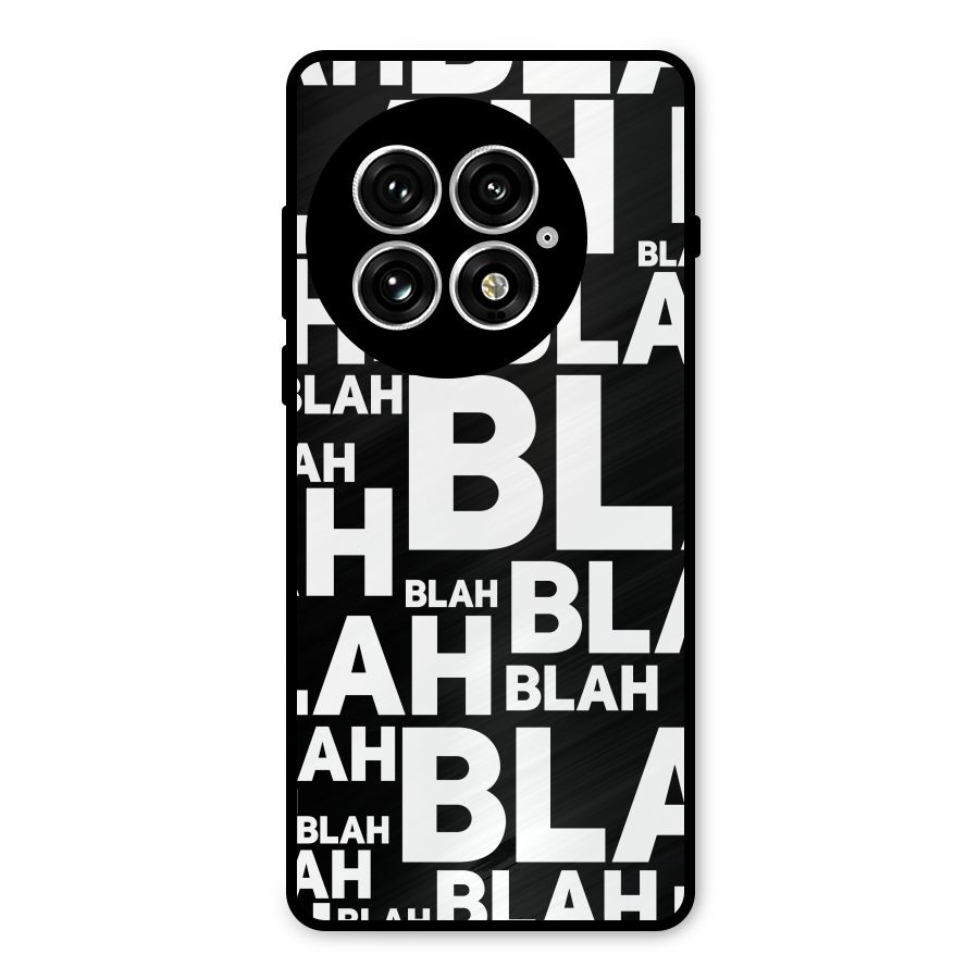 Blah Blah Pattern Metal Back Case for OnePlus 13