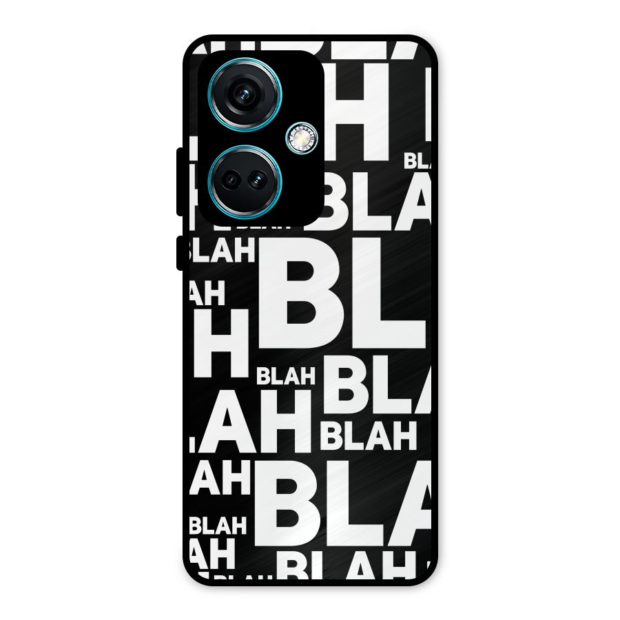 Blah Blah Pattern Metal Back Case for OnePlus Nord CE 3 5G