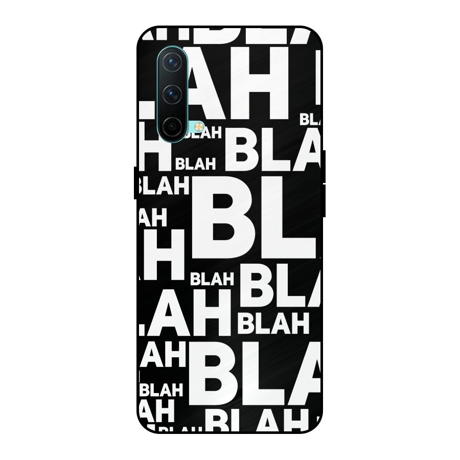 Blah Blah Pattern Metal Back Case for OnePlus Nord CE 5G