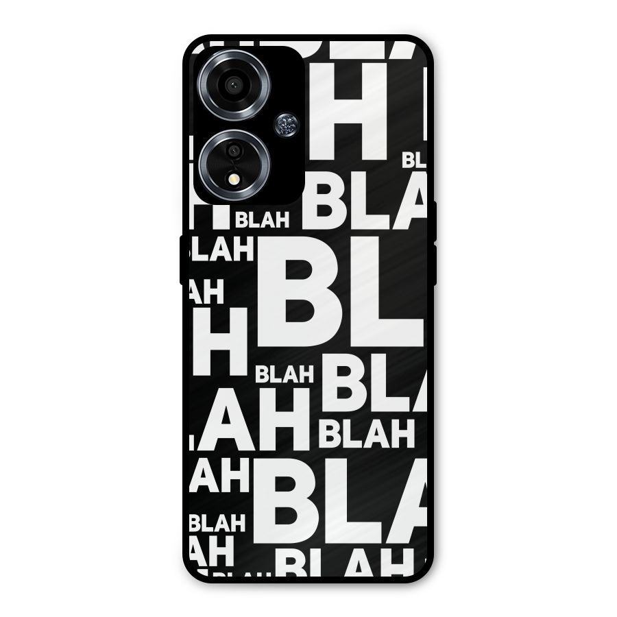 Blah Blah Pattern Metal Back Case for Oppo A59