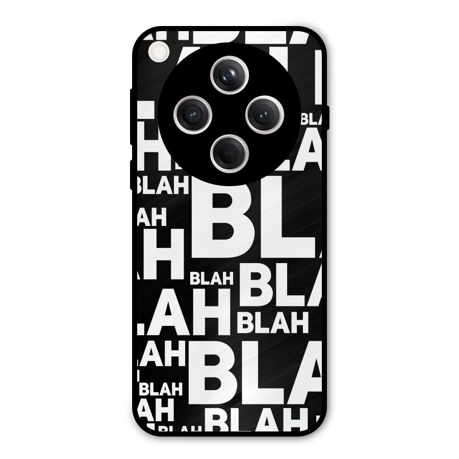 Blah Blah Pattern Metal Back Case for Oppo Find X8