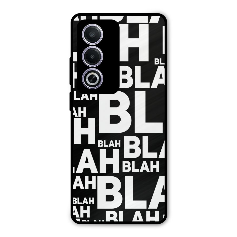 Blah Blah Pattern Metal Back Case for Oppo K12x