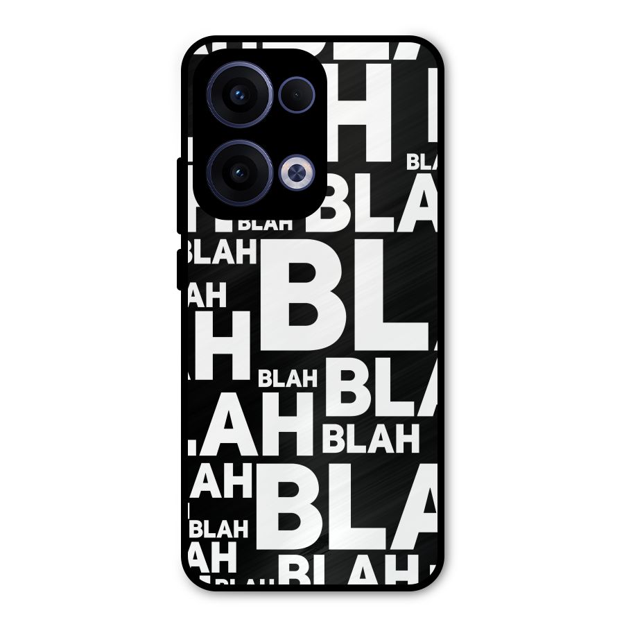 Blah Blah Pattern Metal Back Case for Oppo Reno13