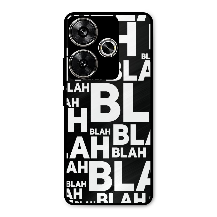 Blah Blah Pattern Metal Back Case for Poco F6