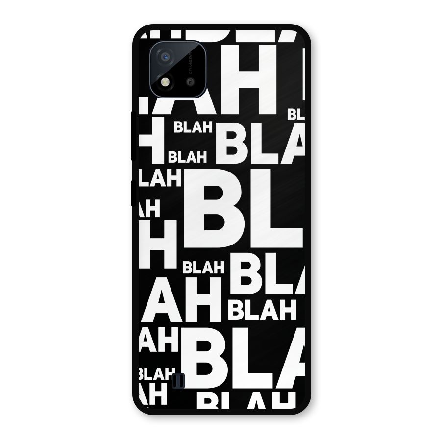 Blah Blah Pattern Metal Back Case for Realme C11 2021