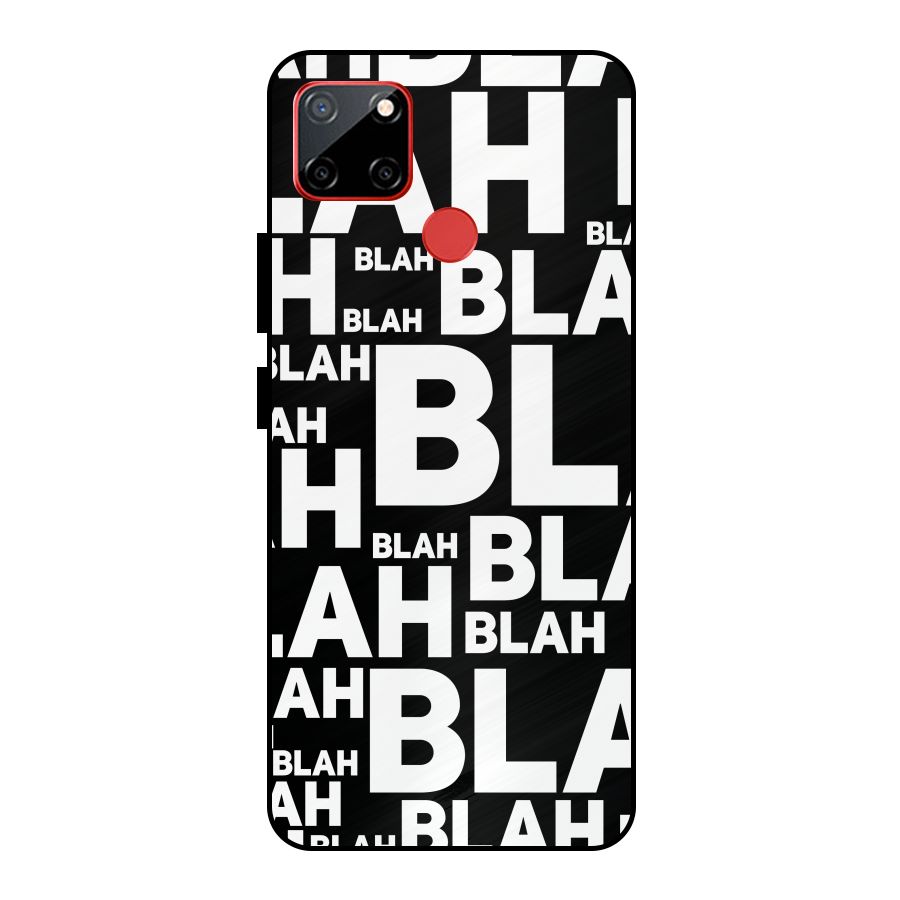 Blah Blah Pattern Metal Back Case for Realme C12