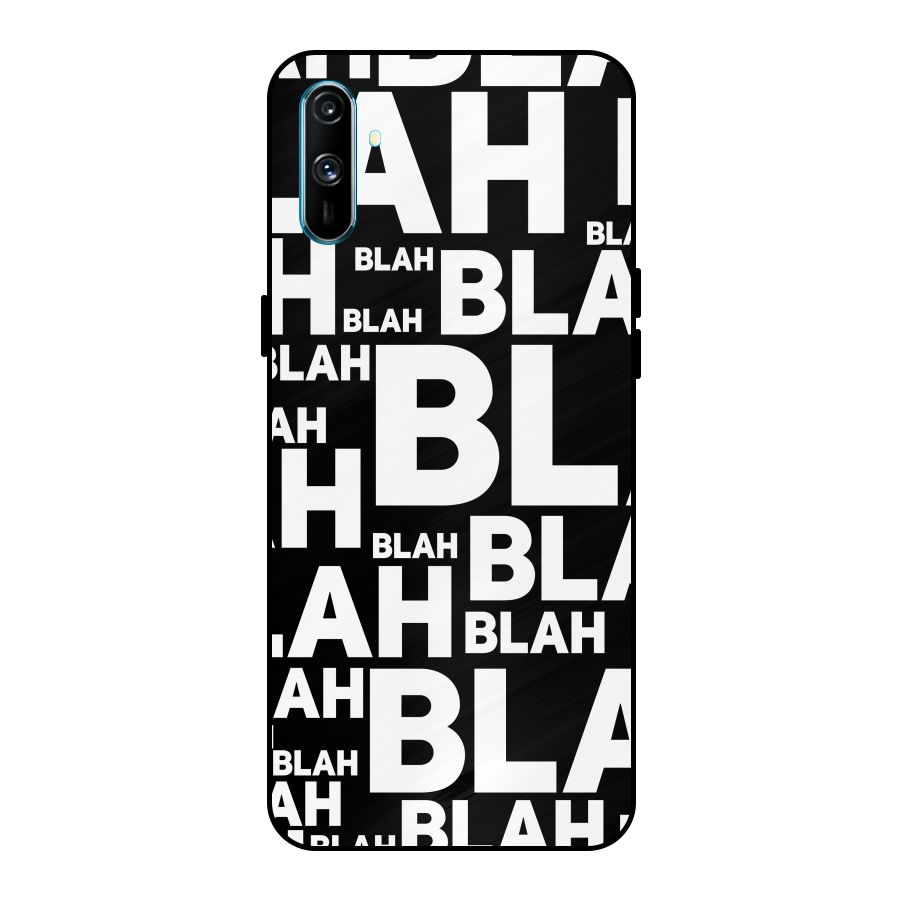 Blah Blah Pattern Metal Back Case for Realme C3