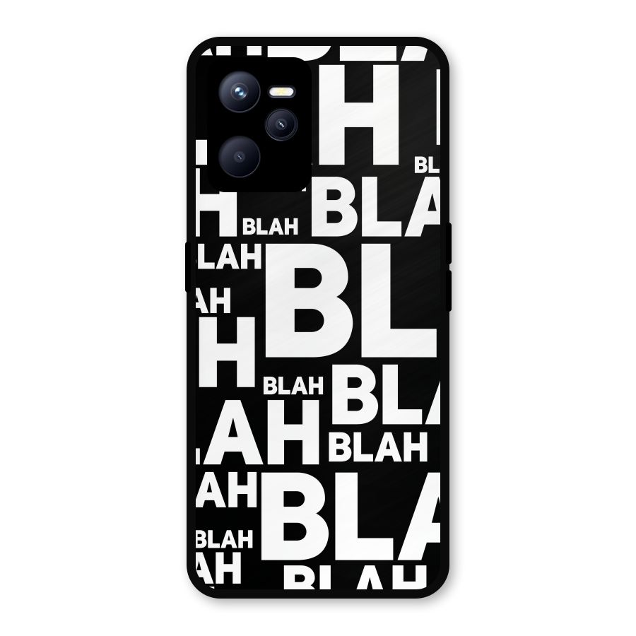 Blah Blah Pattern Metal Back Case for Realme C35