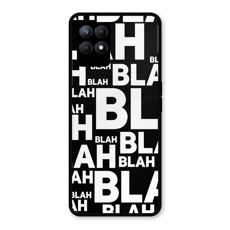 Blah Blah Pattern Metal Back Case for Realme Narzo 50