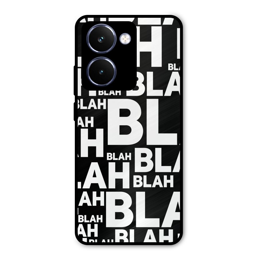 Blah Blah Pattern Metal Back Case for Realme P3 Ultra