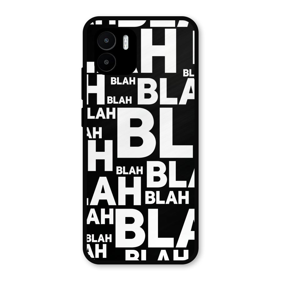 Blah Blah Pattern Metal Back Case for Redmi A1