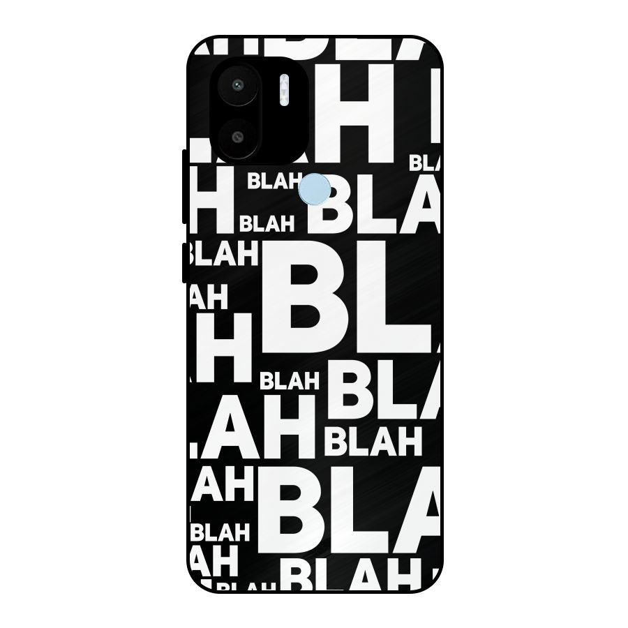 Blah Blah Pattern Metal Back Case for Redmi A2+
