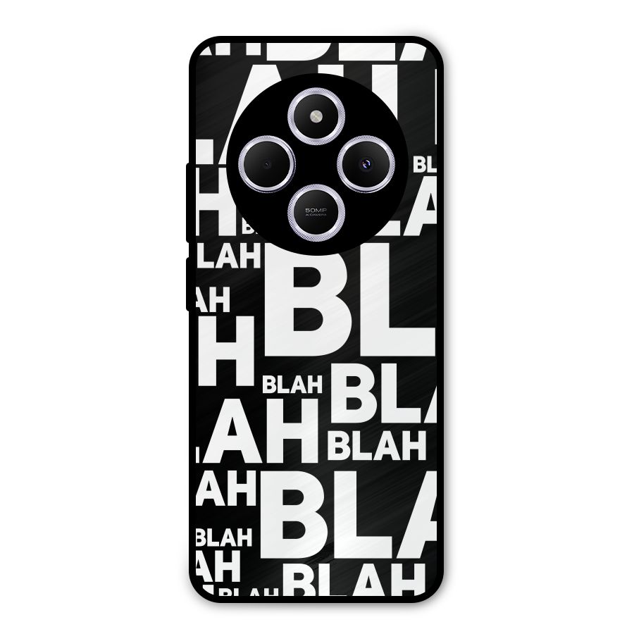 Blah Blah Pattern Metal Back Case for Redmi A4