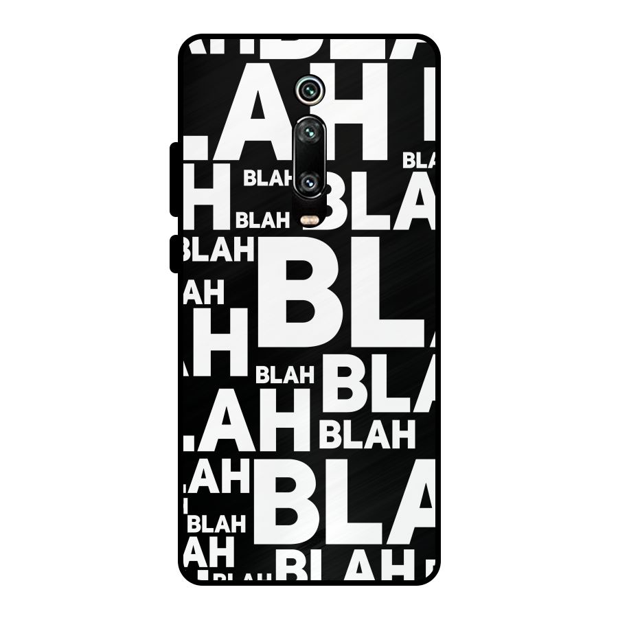 Blah Blah Pattern Metal Back Case for Redmi K20 Pro