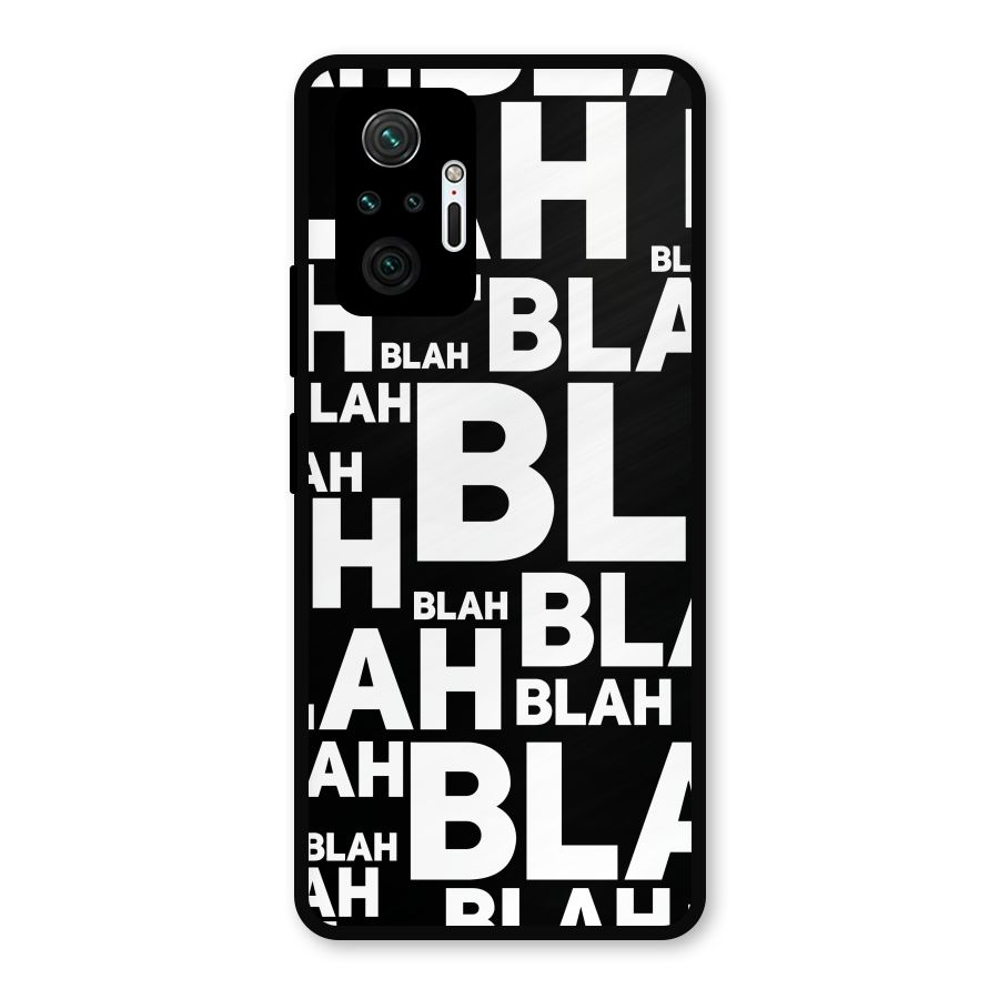 Blah Blah Pattern Metal Back Case for Redmi Note 10 Pro