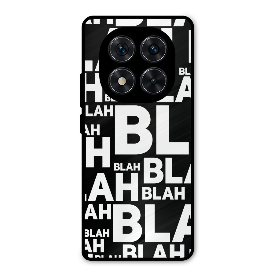 Blah Blah Pattern Metal Back Case for Redmi Note 14 Pro 5G
