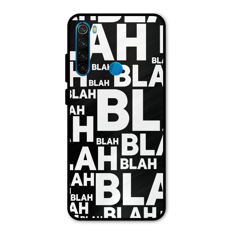 Blah Blah Pattern Metal Back Case for Redmi Note 8