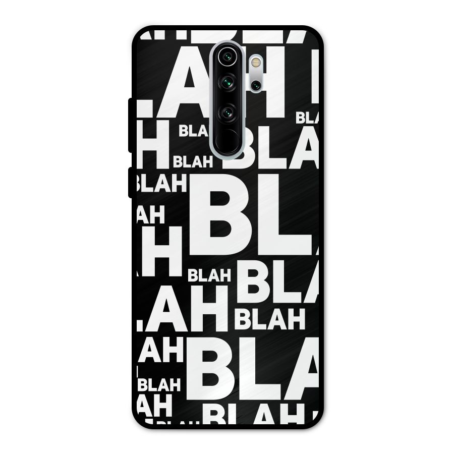 Blah Blah Pattern Metal Back Case for Redmi Note 8 Pro