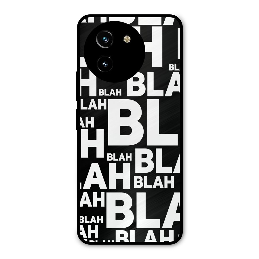Blah Blah Pattern Metal Back Case for Vivo T3x