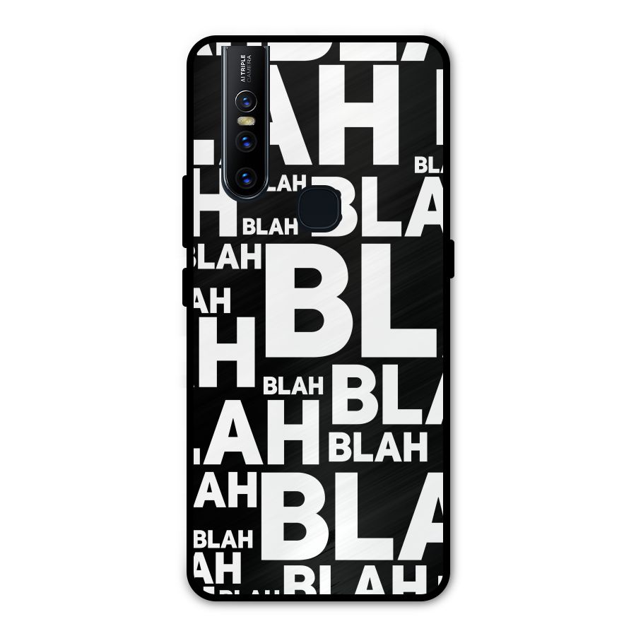 Blah Blah Pattern Metal Back Case for Vivo V15