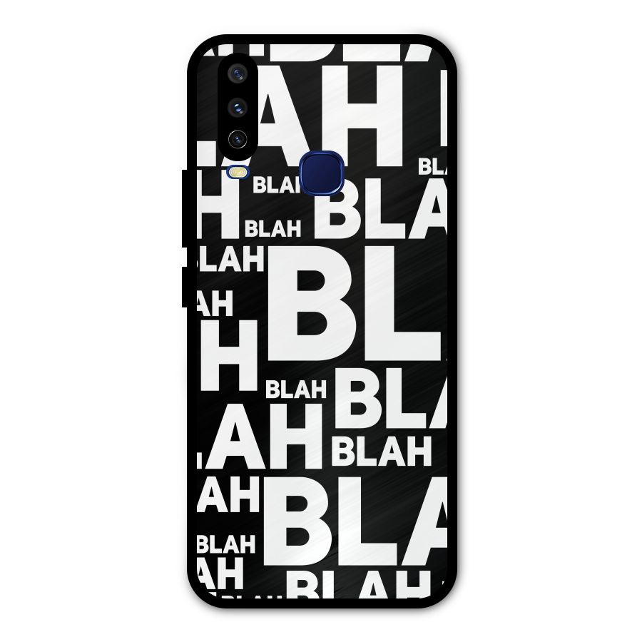Blah Blah Pattern Metal Back Case for Vivo V17