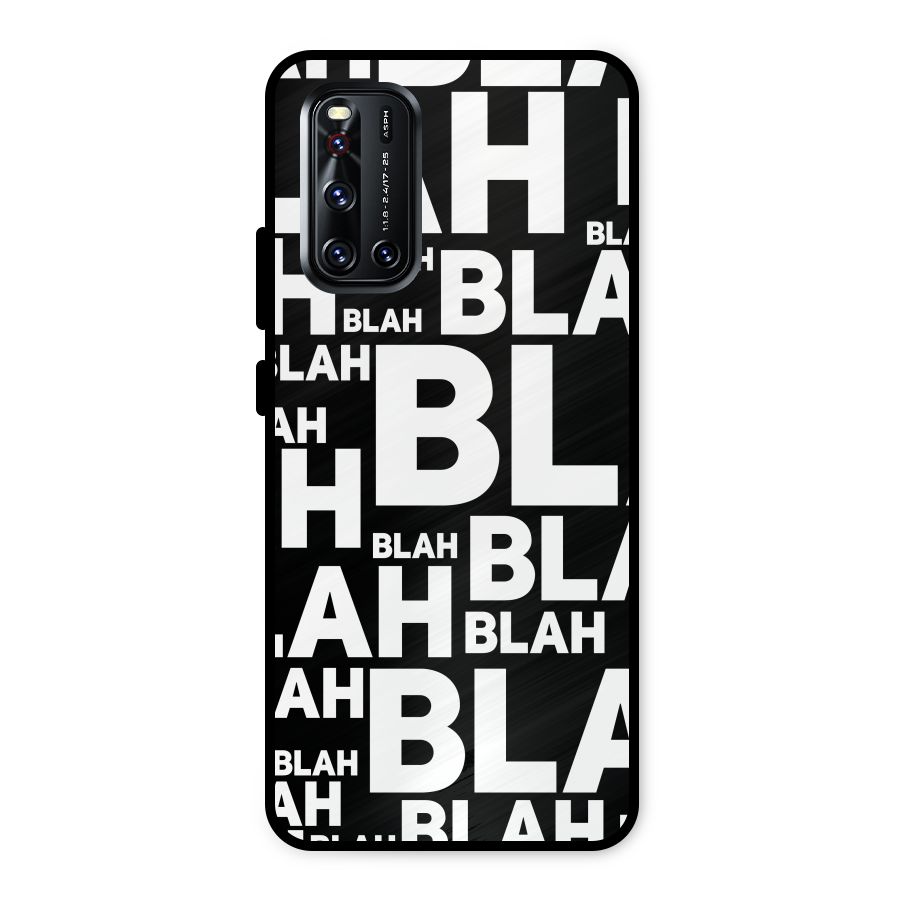 Blah Blah Pattern Metal Back Case for Vivo V19