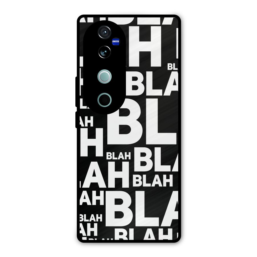 Blah Blah Pattern Metal Back Case for Vivo V40