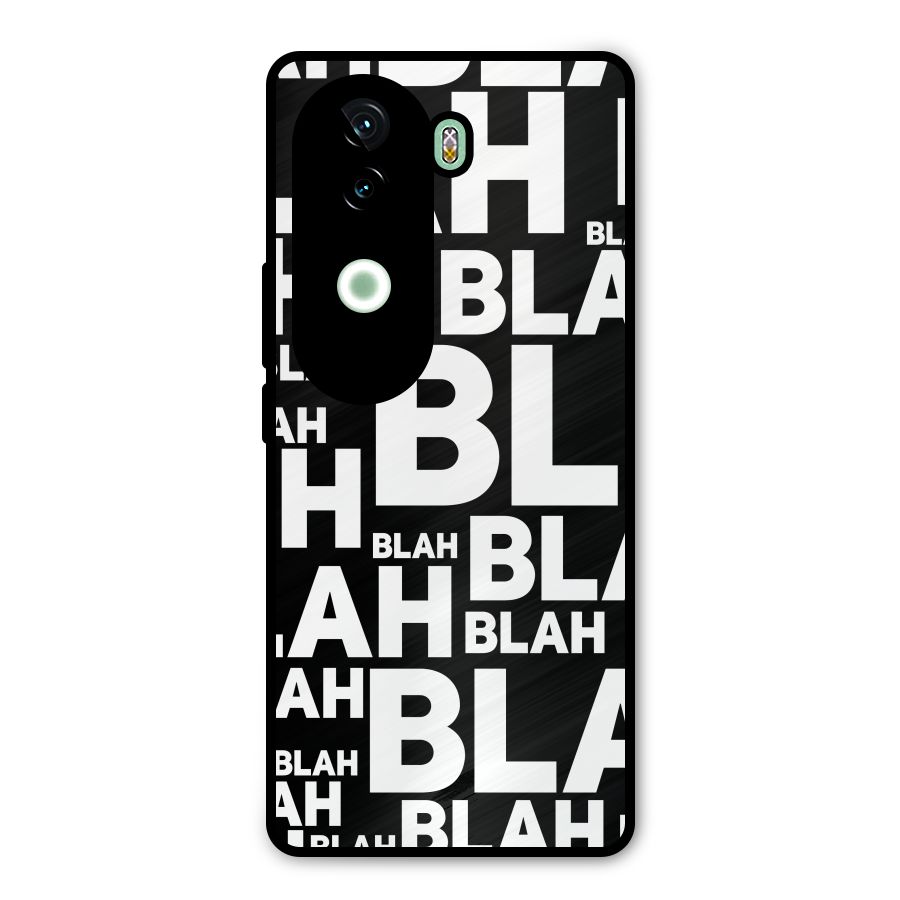 Blah Blah Pattern Metal Back Case for Vivo V40e