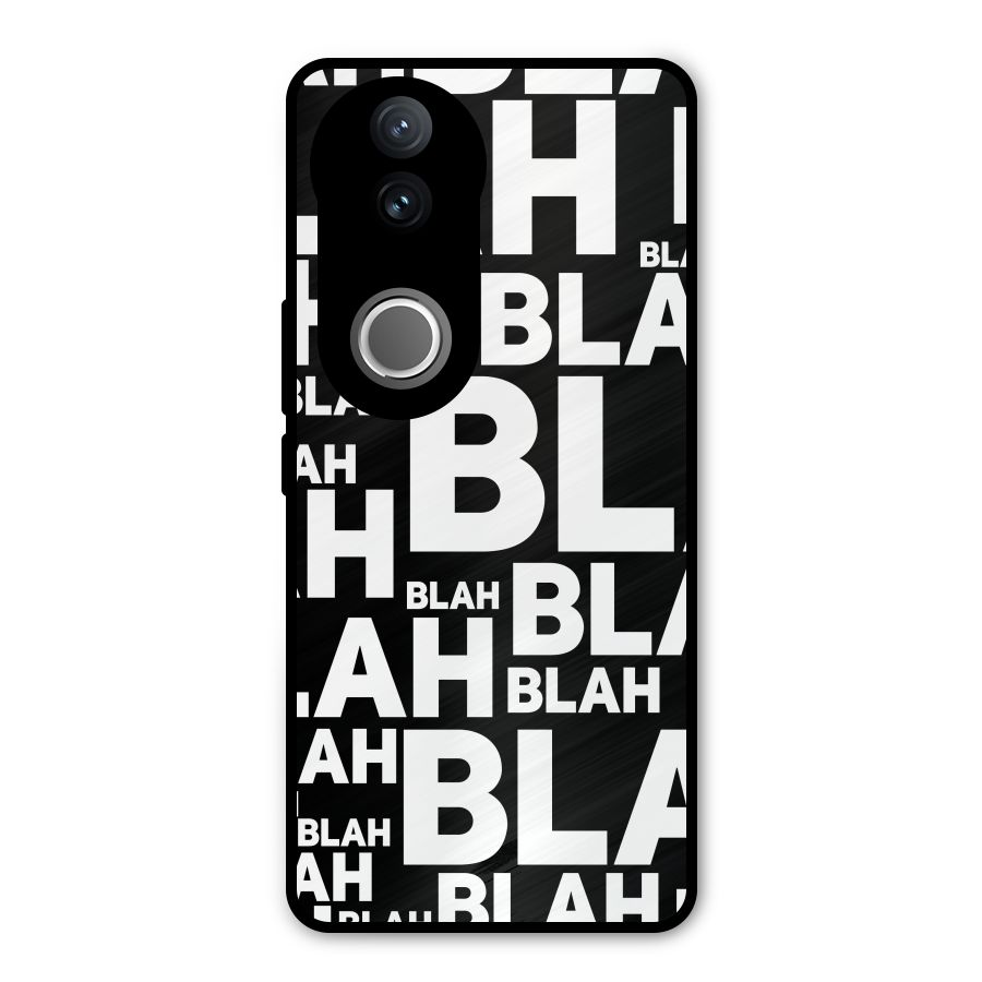 Blah Blah Pattern Metal Back Case for Vivo V50e