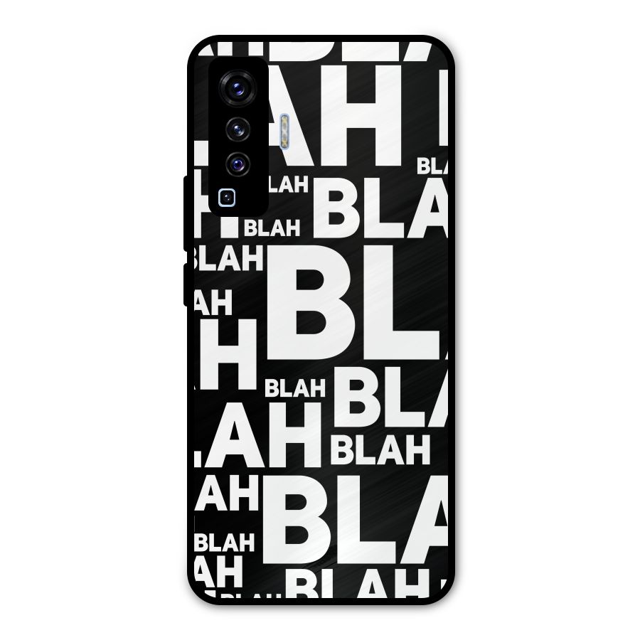 Blah Blah Pattern Metal Back Case for Vivo X50