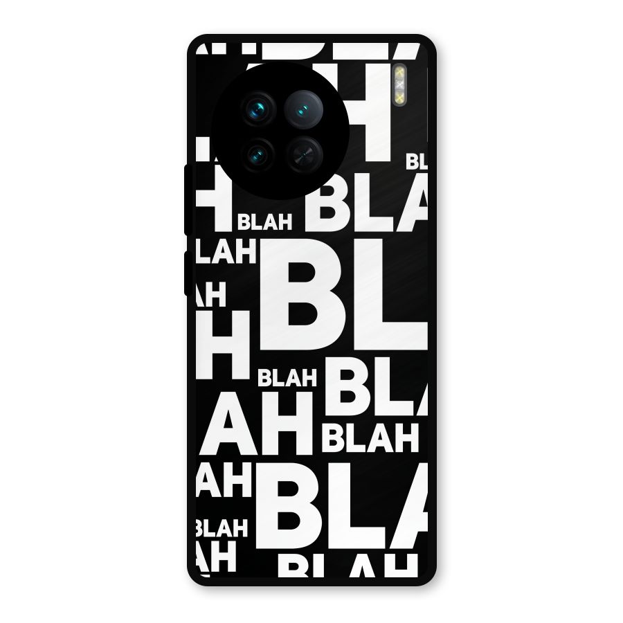 Blah Blah Pattern Metal Back Case for Vivo X90