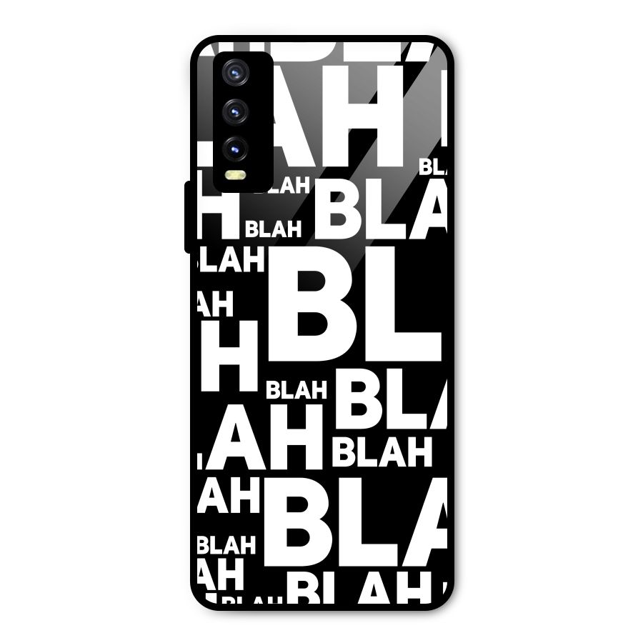 Blah Blah Pattern Metal Back Case for Vivo Y20g