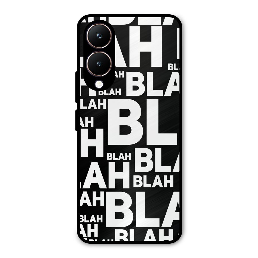 Blah Blah Pattern Metal Back Case for Vivo Y28