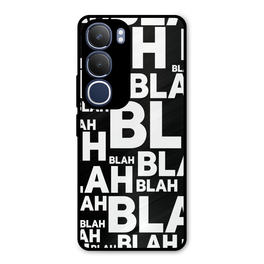 Blah Blah Pattern Metal Back Case for Vivo Y29