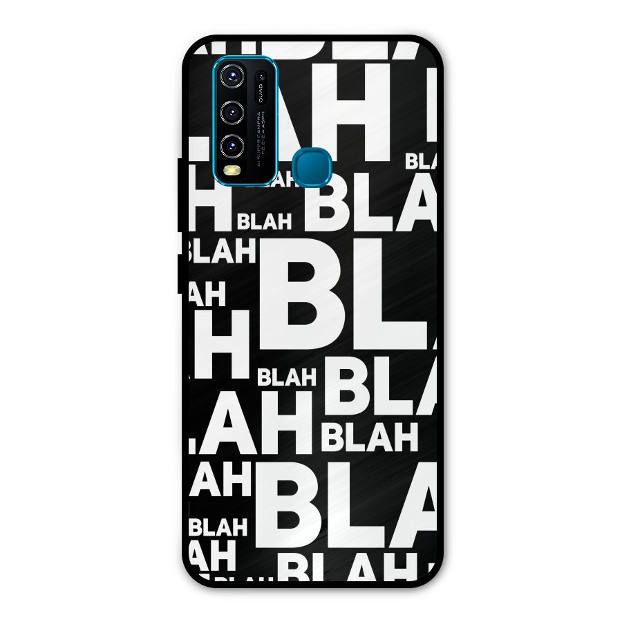 Blah Blah Pattern Metal Back Case for Vivo Y50