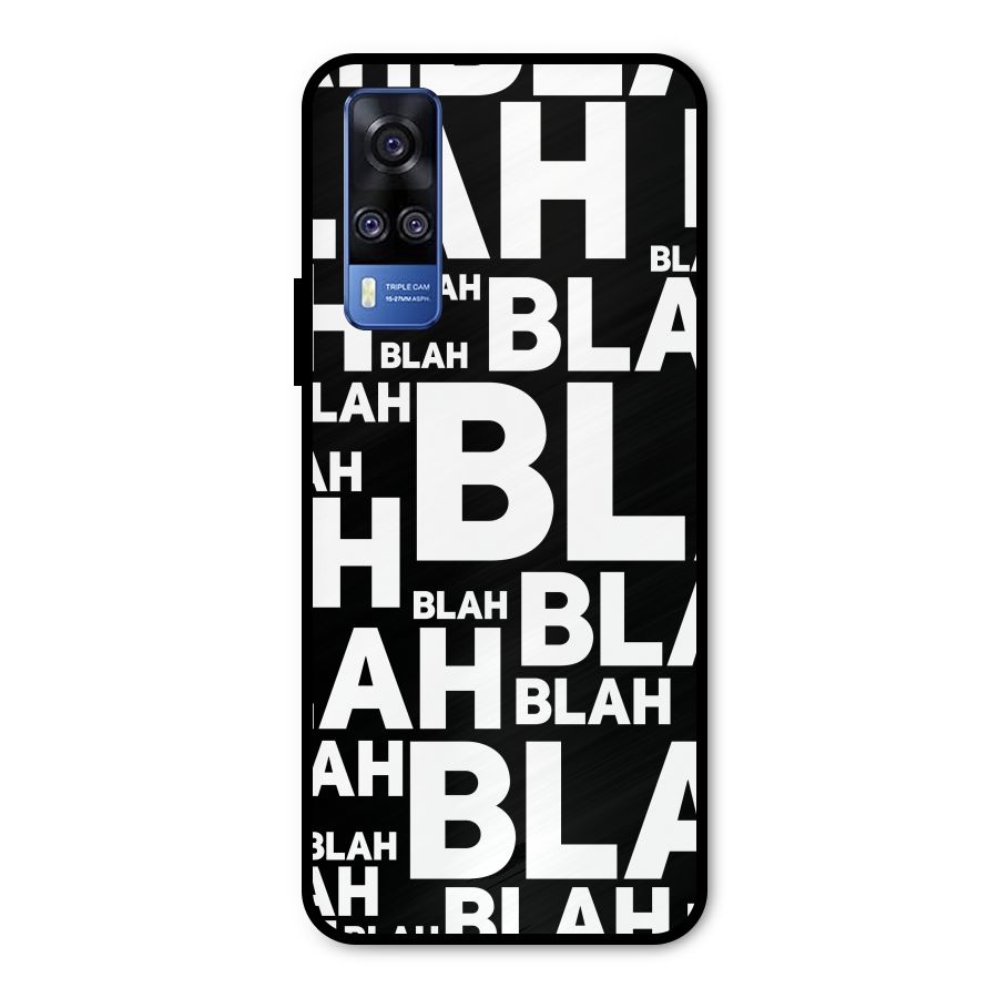 Blah Blah Pattern Metal Back Case for Vivo Y51A
