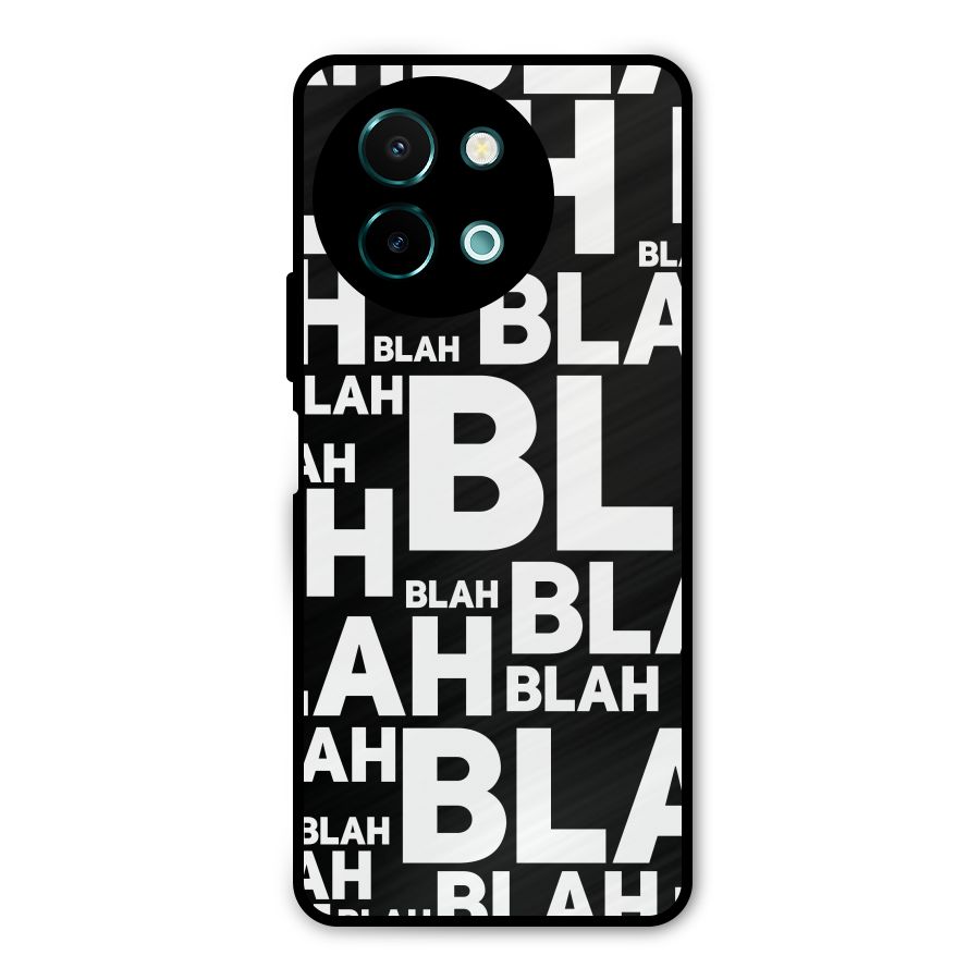 Blah Blah Pattern Metal Back Case for Vivo Y58